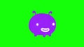 Funny animation gif character on isolated background.ÃÂ¡ute slime bug.